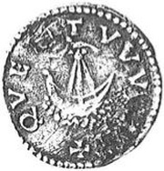 Denier - Charlemagne Quentovic mint; ship, Carolingian Empire, 812-814 reverse image