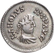 Denier - Charlemagne Lyon mint; City gate obverse image