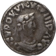 Denier - Louis I Strasbourg mint; City gate obverse image