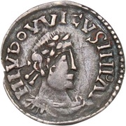 Denier - Louis I Sens mint; City gate obverse image