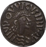 Denier - Louis I Toulouse mint; City gate obverse image
