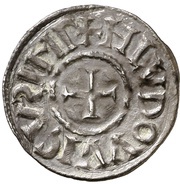 Denier - Louis I Barcelona mint obverse image