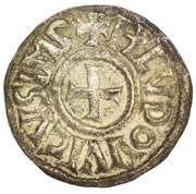 Denier - Louis I Melle mint; crosses obverse image