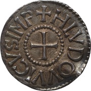 Denier - Louis I Lyon mint obverse image