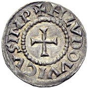 Denier - Louis I Palace mint obverse image