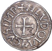 Denier - Louis I Bourges mint obverse image