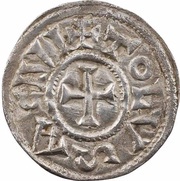 Denier - Louis I Toulouse mint; crosses, Carolingian Empire, 818-823 reverse image