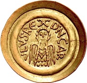 Tremissis - Charlemagne Lucca mint; bust obverse image