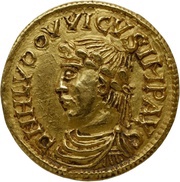 Solidus - Louis I bust facing left obverse image