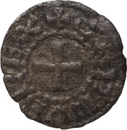Obol - Charles II Bourges mint; monogram obverse image