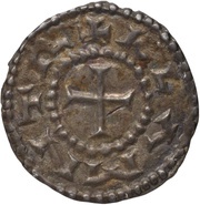 Obol - Charles II Chelles monastery, Carolingian Empire, 864-875 reverse image