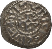 Obol - Charles II as emperor; Bourges mint, Carolingian Empire, 875-877 reverse image