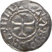 Denier - Ralph Etampes mint; Odonic monogram Type 2, Carolingian Empire, 923-936 reverse image