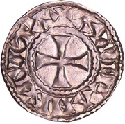 Denier - Ralph Orleans mint; Odonic monogram, Carolingian Empire, 923-936 reverse image