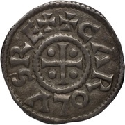 Denier - Charles II Palace mint; monogram obverse image