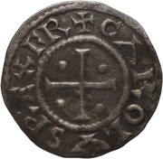 Denier - Charles II Reims mint; temple obverse image