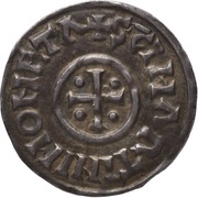 Denier - Charles II Saint Martin Abbey of Tours; temple, Carolingian Empire, 840-864 reverse image