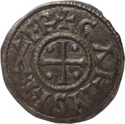 Denier - Charles II Orleans mint; temple obverse image