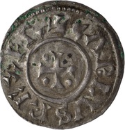 Denier - Charles II Sens mint; monogram obverse image