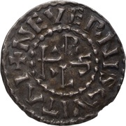 Denier - Charles II Nevers mint; CΛRLVS REX, Carolingian Empire, 840-864 reverse image