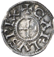 Denier - Charles II Chalon-sur-Saône mint obverse image