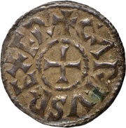 Denier - Charles II Melle mint obverse image