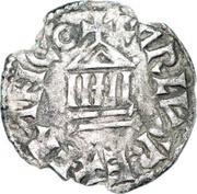 Denier - Charles II Melle mint; temple obverse image