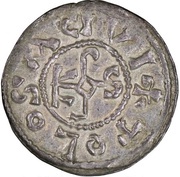 Denier - Charles II Toulouse mint; CARLVS REX FR, Carolingian Empire, 840-864 reverse image