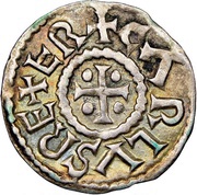 Denier - Charles II Christian legend obverse image