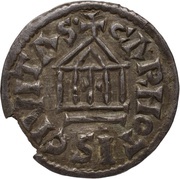 Denier - Charles II / Charles III Chartres mint; temple, Carolingian Empire, 840-922 reverse image