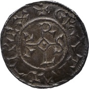 Denier - Charles II Laon mint obverse image