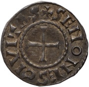 Denier - Charles II Sens mint; GRATIA D-I REX, Carolingian Empire, 864-875 reverse image
