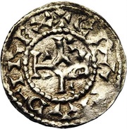 Denier - Charles II Auxerre mint obverse image