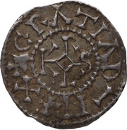 Denier - Charles II Noyon mint obverse image