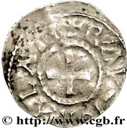 Denier - Charles II Roye mint; Type 2, Carolingian Empire, 864-875 reverse image