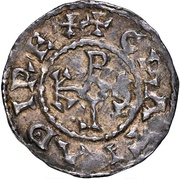 Denier - Charles II Soissons mint obverse image