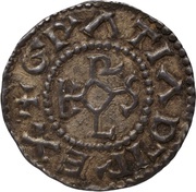 Denier - Charles II Chelles monastery obverse image