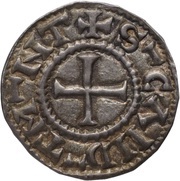 Denier - Charles II Saint Andochius monastery of Autun, Carolingian Empire, 864-875 reverse image