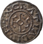 Denier - Charles II / Charles III Rouen mint obverse image