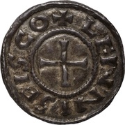 Denier - Charles II as emperor; Lens mint, Carolingian Empire, 875-877 reverse image