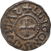 Denier - Charles II as emperor; Langres mint, Carolingian Empire, 875-877 reverse image