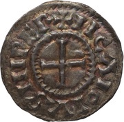 Denier - Charles II as emperor; Chalon mint; Type 1 obverse image