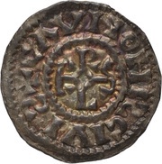 Denier - Charles II as emperor; Chalon mint; Type 1, Carolingian Empire, 875-877 reverse image