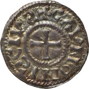 Denier - Charles II as emperor; Chalon mint; Type 2, Carolingian Empire, 875-877 reverse image