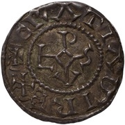 Denier - Louis II Provins mint obverse image
