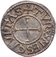 Denier - Louis III Tours mint, Carolingian Empire, 879-882 reverse image