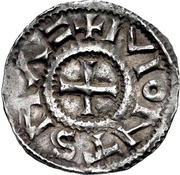Denier - Carloman II Autun, Saint-Nazaire Church, Carolingian Empire, 879-884 reverse image