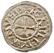 Denier - Carloman II Auxerre mint obverse image