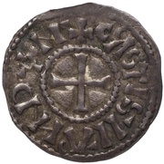 Denier - Carloman II Château-Landon mint, Carolingian Empire, 879-884 reverse image