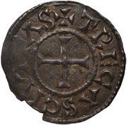 Denier - Carloman II Troyes mint, Carolingian Empire, 879-884 reverse image